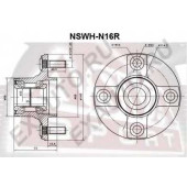 Ступица [12] <b>ASVA NSWHN16R</b>