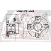 Ступица [12] <b>ASVA NSWHP11A44R</b>