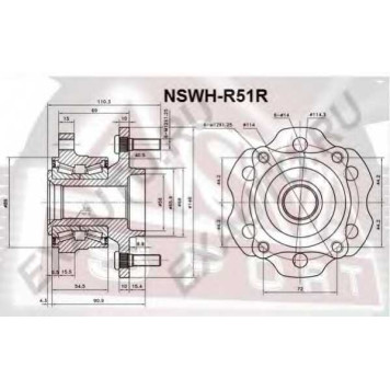 Ступица задняя 12 <b>ASVA NSWHR51R</b>