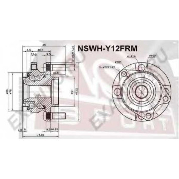 Ступица колеса с ABS | перед прав/лев | <b>ASVA NSWH-Y12FRM</b>