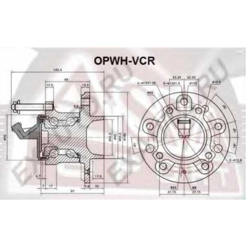 Ступица задняя [12] <b>ASVA OPWHVCR</b>