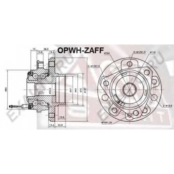 Ступица передняя с датчиком абс <b>ASVA OPWHZAFF</b>