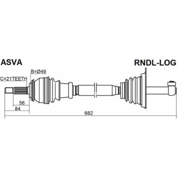 Привод в сборе | лев | <b>ASVA RNDL-LOG</b>