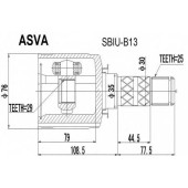 Шрус внутренний 29x35x25 12 <b>ASVA SBIUB13</b>