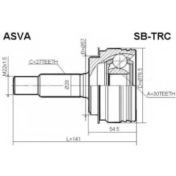 Шрус наружный 30x56x27 12 <b>ASVA SBTRC</b>