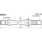 Полуось правая 26x26 G003-25-710D MAZDA 626 87-91 [12] <b>ASVA SHM002</b>