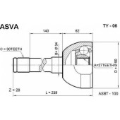 Шрус наружный 27x34x30 12 <b>ASVA TY06</b>