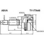 Шрус наружный 23x58x26 12 <b>ASVA TY77A48</b>