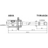 Шрус внутренний правый 26x40x24 [12] <b>ASVA TYIRAV24</b>