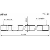 Полуось длинная [12] <b>ASVA TYS01</b>
