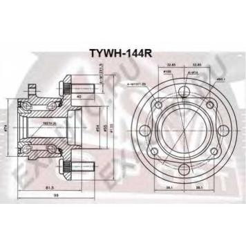 Ступица [12] <b>ASVA TYWH144R</b>