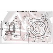 Подшипник задней ступицы <b>ASVA TYWHAE100R</b>