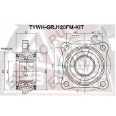 Подшипник передней ступицы с магниным кольцом абс <b>ASVA TYWHGRJ120FMKIT</b>