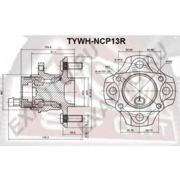 Ступица [12] <b>ASVA TYWHNCP13R</b>