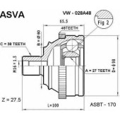Шрус наружный 27x60x38 <b>ASVA VW028A48</b>