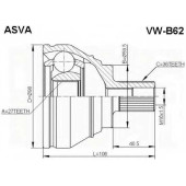 Шарнирный комплект, приводной вал 12 <b>ASVA VWB62</b>