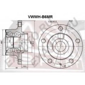 Ступица 12 <b>ASVA VWWHB6MR</b>