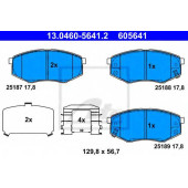 Колодки тормозные дисковые для HYUNDAI ix20(JC), SONATA(YF) / KIA SOUL(PS) <b>ATE 13.0460-5641.2 / 605641</b>