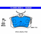 Колодки тормозные дисковые для AUDI A1, A3, A4, A6, A8, TT / SKODA FABIA, OCTAVIA, RAPID, ROOMSTER, SUPERB, YETI / VW BORA, CADDY, EOS, GOLF, NEW BEETLE, PASSAT, POLO, SCIROCCO <b>ATE 13.0460-2820.2 / 602820</b>