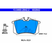 Колодки тормозные дисковые для PEUGEOT 405(15B,15E,4B,4E) <b>ATE 13.0460-2842.2 / 602842</b>