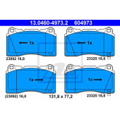 Колодки тормозные дисковые для MITSUBISHI CARISMA(DA#), LANCER(CJ-CP#) / SUBARU IMPREZA(GD,GG) <b>ATE 13.0460-4973.2 / 604973</b>