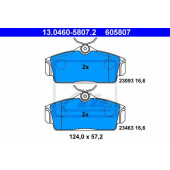 Колодки тормозные дисковые для NISSAN ALMERA(N16), PRIMERA(P11,WP11) <b>ATE 13.0460-5807.2 / 605807</b>