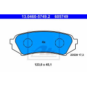 Колодки тормозные дисковые для LEXUS LX / TOYOTA LAND CRUISER 100, LAND CRUISER 90, LAND CRUISER <b>ATE 13.0460-5749.2 / 605749</b>