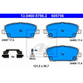 Колодки тормозные дисковые для HONDA CIVIC(FK,FN) <b>ATE 13.0460-5756.2 / 605756</b>