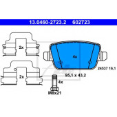 Колодки тормозные дисковые для FORD FOCUS(DA#), GALAXY(WA6), KUGA, MONDEO(BA7), S-MAX(WA6) <b>ATE 13.0460-2723.2 / 602723</b>