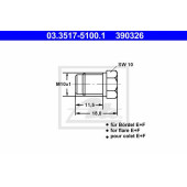 Резьбовая пробка, главный тормозной цилиндр ATE 390326 / 03.3517-5100.1