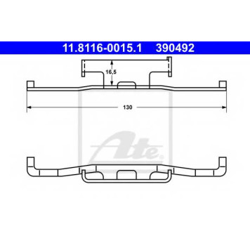 Пружина тормозного суппорта ATE 390492 / 11.8116-0015.1