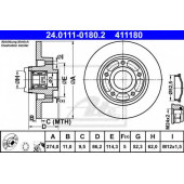 Тормозной диск ATE 411180 / 24.0111-0180.2