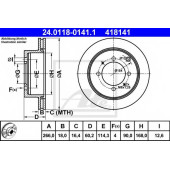 Тормозной диск ATE 418141 / 24.0118-0141.1
