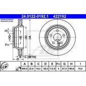 Тормозной диск ATE 422192 / 24.0122-0192.1