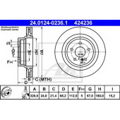 Тормозной диск ATE 424236 / 24.0124-0236.1