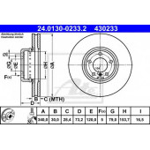 Тормозной диск ATE 430233 / 24.0130-0233.2