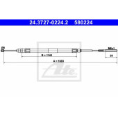 Трос стояночной тормозной системы ATE 580224 / 24.3727-0224.2