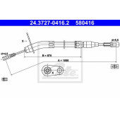 Трос стояночной тормозной системы ATE 580416 / 24.3727-0416.2