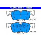 Колодки тормозные дисковые для BMW 1(F20,F21), 2(F22,F23,F87) <b>ATE 13.0460-3865.2 / 603865</b>