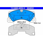 Колодки тормозные дисковые для PORSCHE CAYENNE(955,9PA), MACAN(95B), PANAMERA(970) / VW TOUAREG(7L6,7L7,7LA,7P5) <b>ATE 13.0460-4852.2 / 604852</b>