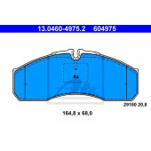 Колодки тормозные дисковые для MERCEDES SPRINTER(905) <b>ATE 13.0460-4975.2 / 604975</b>
