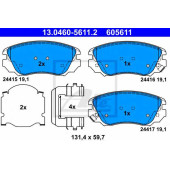 Колодки тормозные дисковые для CHEVROLET MALIBU(V300) / OPEL INSIGNIA / SAAB 9-5(YS3G) <b>ATE 13.0460-5611.2 / 605611</b>