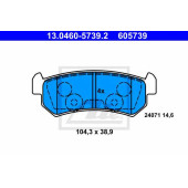 Колодки тормозные дисковые для CHEVROLET LACETTI(J200), NUBIRA / DAEWOO LACETTI(J200,KLAN), NUBIRA(KLAN) <b>ATE 13.0460-5739.2 / 605739</b>