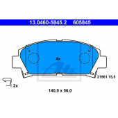 Колодки тормозные дисковые для TOYOTA AVENSIS(#T22#) <b>ATE 13.0460-5845.2 / 605845</b>