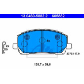 Колодки тормозные дисковые для LEXUS RX(MCU15) <b>ATE 13.0460-5882.2 / 605882</b>