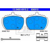 Колодки тормозные дисковые для FORD TRANSIT(71E,72E,73E,74E,T# #,V# #) <b>ATE 13.0460-6910.2 / 606910</b>