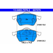 Колодки тормозные дисковые для FORD GALAXY(WGR) / VW SHARAN(7M6,7M8,7M9) <b>ATE 13.0460-7076.2 / 607076</b>