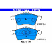 Колодки тормозные дисковые для VW TRANSPORTER(70XA, 70XB, 70XC, 70XD, 7DB, 7DK, 7DW) <b>ATE 13.0460-7102.2 / 607102</b>