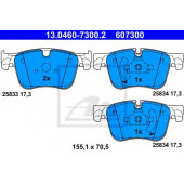 Колодки тормозные дисковые для CITROEN C4 / PEUGEOT 308 <b>ATE 13.0460-7300.2 / 607300</b>