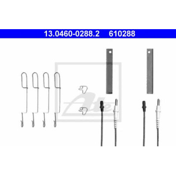 Комплектующие колодок дискового тормоза ATE 610288 / 13.0460-0288.2